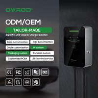 Pengisi daya listrik mobil Level 2 Ev J1772 Nema 14-50 Mode 3 fase tipe 1 48A EV stasiun pengisian daya LED dinding Mobil