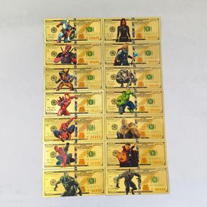 Billete de lámina de oro de películas de Marvel de superhéroes para colectivo conmemorativo - Product Image 1