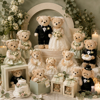 Osos de Peluche Personalizados Premium para Recuerdos de Boda, Juguetes de Peluche de Tela Reciclada para Despedidas de Soltera, Fabricante Mayorista
