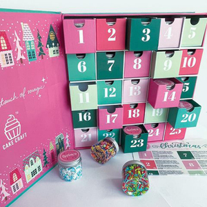 Scatola Regalo Rigida per Calendario dell'Avvento Natalizio 25 Giorni con Stampa Personalizzata, Goffratura, Rivestimento UV e Materiali Riciclati con Chiusura Magnetica - Product Image 2