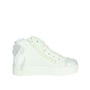 Zapatillas Laura Biagiotti Love para Niñas, Blancas, de Lona, con Caña Alta, Modernas - Product Image 4