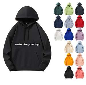 Unisex Drop Shoulder Custom Puff Print Premium 100% Algodón Peso pesado Sudaderas con capucha en blanco - Product Image 1