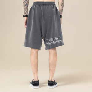 Short en éponge vert épais OEM/ODM de qualité supérieure pour hommes Short de plage brodé de basket-ball avec logo personnalisé pour hommes - Product Image 3