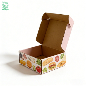 Cajas <span class=keywords><strong>de</strong></span> Envío <span class=keywords><strong>de</strong></span> Alimentos Impresas Personalizadas Ecológicas, Cajas <span class=keywords><strong>de</strong></span> Cartón Corrugado Biodegradables para Empacar Galletas y Alimentos - Product Image 1