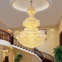 Lustre en cristal, lampes suspendues au plafond, lustre de luxe pour escalier, salon, hôtel, villa, mosquée