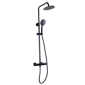 <span class=keywords><strong>Colonne</strong></span> <span class=keywords><strong>de</strong></span> douche thermostatique <span class=keywords><strong>noire</strong></span> YUSON YS34133B avec robinet thermostatique <span class=keywords><strong>de</strong></span> tuyau réglable en hauteur en acier inoxydable pour <span class=keywords><strong>salle</strong></span> <span class=keywords><strong>de</strong></span> <span class=keywords><strong>bain</strong></span> - Product Image 1