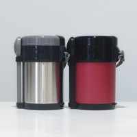 Pot à lunch Tiffin Bento en acier inoxydable 2L Fiole à vide isolée à double paroi pour aliments chauds avec cuillère Récipient alimentaire