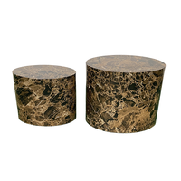 Combinaison d'autocollants 3D P2 MDF haut de gamme de luxe léger Ensemble de table basse Meubles d'art créatif pour le salon