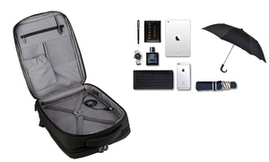 Bolsa de ordenador portátil con carga USB de gran capacidad, cierre de cremallera, logotipo personalizable, bolsa de negocios de uso diario para hombres y mujeres, estilo de letra - Product Image 5