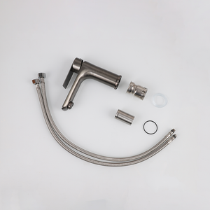 आधुनिक 304 स्टेनलेस स्टील पानी नल डेक घुड़सवार एकल छेद बाथरूम नल गर्म ठंडा पानी बेसिन नल गर्म ठंडा पानी बेसिन नल - Product Image 5