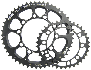 Plateau de pédalier Aero Road Bike E2-01, plateau de pédalier ovale 53T 39T 130 Bcd pour cyclisme sur route, conception optimisée pour la puissance - Product Image 1