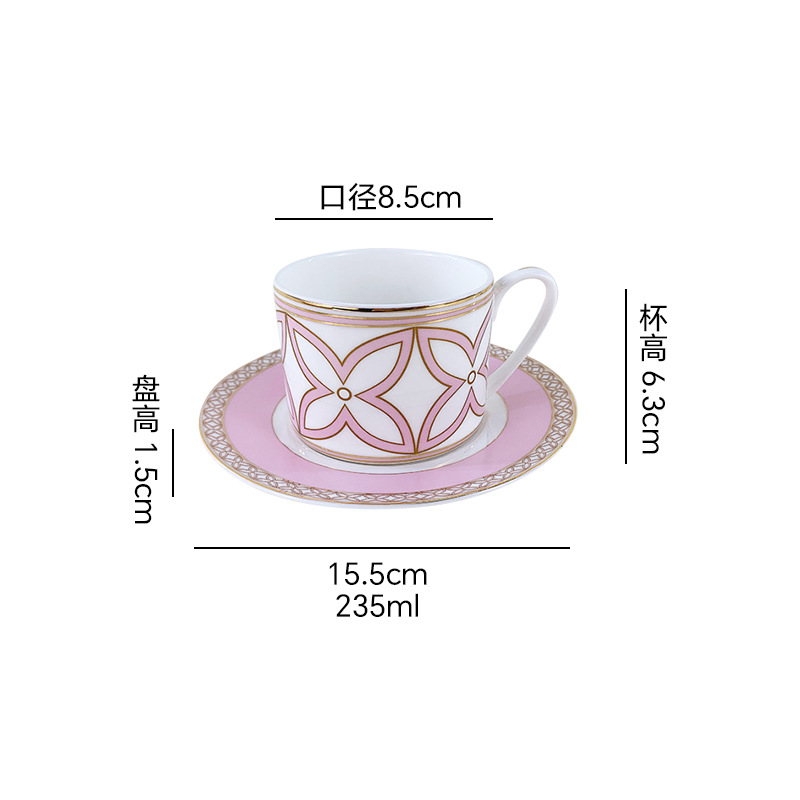 Powder cup and saucer