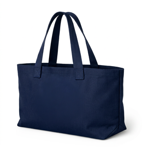 Sac fourre-tout pour femme de qualité supérieure, 100% coton, double poignée, logo personnalisé, grand format, pour week-end, plage, shopping - Product Image 3