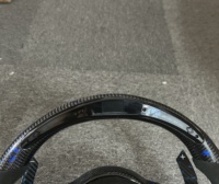 Volant en cuir et fibre de carbone à palettes magnétiques LED modifiées pour VW Golf 7 Golf 6 R 7 R Golf7 Mk7 gti 7r