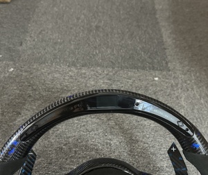 Volant en cuir et fibre de carbone à palettes magnétiques LED modifiées pour VW <span class=keywords><strong>Golf</strong></span> 7 <span class=keywords><strong>Golf</strong></span> 6 R 7 R Golf7 Mk7 <span class=keywords><strong>gti</strong></span> <span class=keywords><strong>7r</strong></span> - Product Image 2