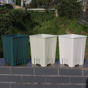Pot de fleur carré contrôle des racines respirant saison de <span class=keywords><strong>la</strong></span> <span class=keywords><strong>lune</strong></span> haute base épaissie en plastique plantation résine de racine non pourrie grande - Product Image 3