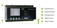 PMC-518D Terminal distant intelligent Affichage LCD Montage sur rail DIN RS485 RTU Interface d'entrée numérique analogique Réseau Modbus