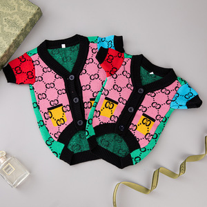 Großhandel Luxuriöse Klassische Sommer-Herbst Haustier-Pullover Hochelastische Hundekardigans Katzenmäntel Niedliches Tiermuster Polyester Halloween - Product Image 6