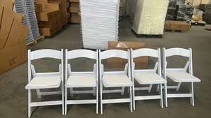 Chaise Pliante Wimbledon en Résine Blanche pour Événement, Capacité de 1000 lb, Légère, pour Extérieur, Location, Fête, Mariage - Product Image 6