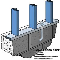 Baut J Beton Semen Baja Tahan Karat OEM dengan Mur