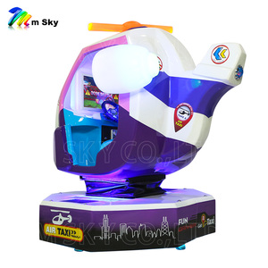 Manège intérieur à monnayeur pour enfants, modèle Air <span class=keywords><strong>Taxi</strong></span>, en fibre de verre, avec jeu vidéo hélicoptère, pour centre de divertissement familial - Product Image 3