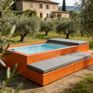 Piscine hors sol personnalisable avec canapé, filtre et chauffage – Idéale pour les hôtels, villas et complexes hôteliers avec pompe et pompe à chaleur - Product Image 4