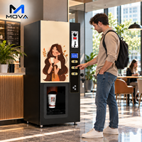 Distributeur automatique de café chaud pour entrepreneurs et distributeurs avec trois saveurs de boissons, des cartouches de poudre et un système d'alimentation en eau