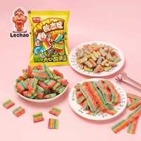Bonbons en gros multicolores en forme de bâtonnets, mélange de gommes à mâcher fruitées, saveurs acidulées, bonbons Halal
