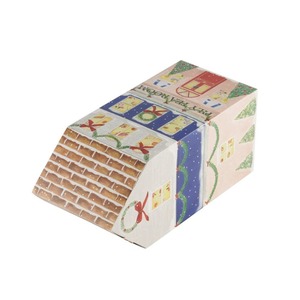 Caja de regalo de papel estucado con forma de casa navideña, personalizable según las necesidades - Product Image 4