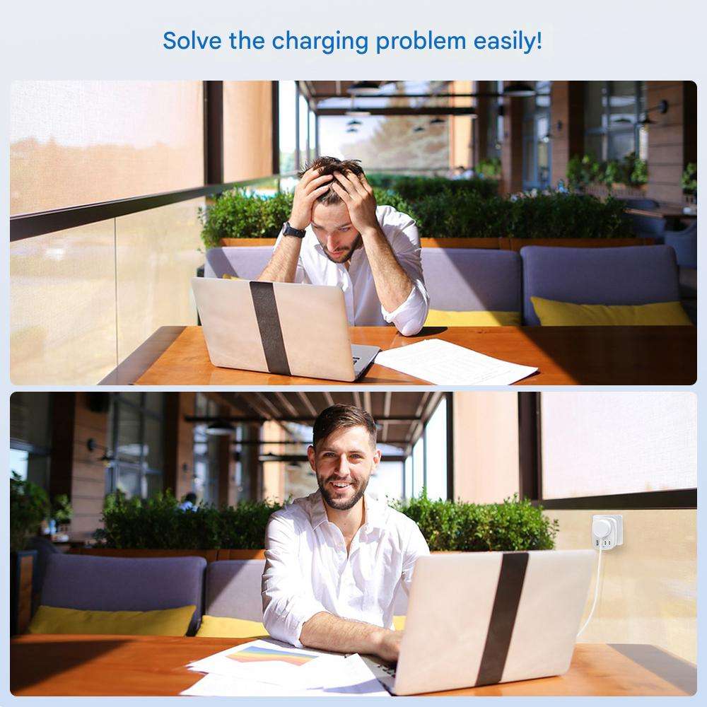 HONPNK USK -AU901UN-3A1C20 18W All Worldwide Charging Needs Universal Plug Socket for US Canada UK Australia Travel Adapter