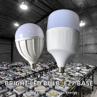 Ampoule LED à vis haute luminosité, haute puissance, en aluminium recouvert de plastique, à économie d'énergie, culot E27, pour usage domestique et entrepôt, alimentation CA