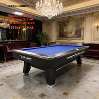 Mesa de Billar Americana de 9 Bolas STELLARWAY Personalizada de 7, 8 y 9 Pies con Sistema de Nivelación de 26 Puntos y Tela de Alta Velocidad