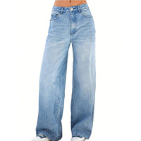 Jeans en denim vintage de style européen et américain pour le B2B transfrontalier, Nouveautés 2025, Tendance Printemps, Coupe large décontractée, Lavage à l'eau