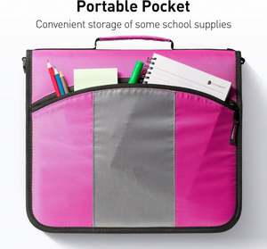 Free Sample BSCI 500 Sheets Capacity Multi-Pocket School <b>Binder</b> <b>3</b> <b>Ring</b> 2 Inch Zipper <b>Binder</b> with 13-Inch Tablet - Product Image 2