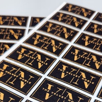 Étiquettes de luxe personnalisées avec logo en feuille d'or, papier texturé en velours, étiquettes pour bouteilles de bougies de luxe, autocollants pour parfums