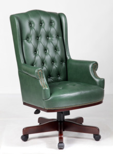 Chaises <span class=keywords><strong>de</strong></span> <span class=keywords><strong>bureau</strong></span> <span class=keywords><strong>de</strong></span> direction en cuir <span class=keywords><strong>de</strong></span> luxe à dossier haut, <span class=keywords><strong>style</strong></span> <span class=keywords><strong>Chesterfield</strong></span> antique, <span class=keywords><strong>style</strong></span> capitaine - Product Image 6