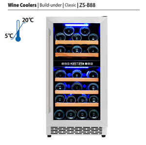 Wine <b>Cooler</b> Refrigerator Cantinetta Vino Dual Zone Cava De Vinos Cellar <b>Mini</b> Refrige 88L <b>Mini</b> Refrige - Product Image 4