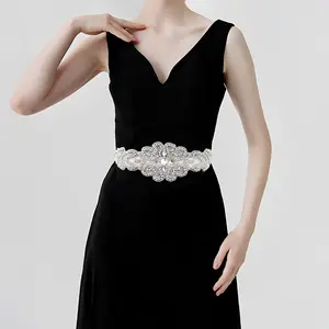 환 폭발 순수 손으로 만든 웨딩 액세서리 고급 무대 원피스 개성 벨트 유럽 패션 라인 다이아몬드 신부