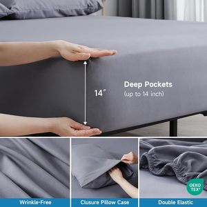 Vente en gros de drap-housse plat super king Offre Spéciale Parure de lit housse de <span class=keywords><strong>couette</strong></span> Parure de lit à motif solide - Product Image 5