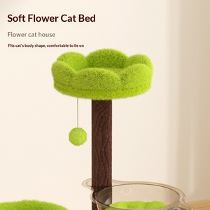 คอนโดแมวหรูหราสีเขียว หลายชั้น ดีไซน์เรียบง่าย สนุกสนาน พร้อมเสาปีนป่ายทำจากไซซอล - Product Image 5