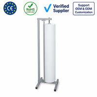 Distributeur de rouleaux de papier vertical mobile JH-Mech de 36 pouces avec roulettes, distributeur et coupeur de rouleaux de papier kraft robuste