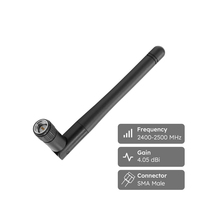 Antenne WiFi omnidirectionnelle 2,4 GHz 4,05 dBi, petite antenne en caoutchouc, connecteur SMA mâle, routeur sans fil extérieur