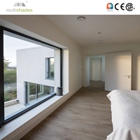 Fenêtre fixe en aluminium à double vitrage Low-E, insonorisée, à rupture de pont thermique, de style moderne, de la marque NFRC USA, du sol au plafond, pour salon