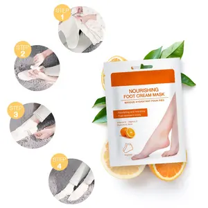 Produsen Drop Shipping Kaus Kaki Pedi Kolagen Pelembap Dalam Jari Kaki Pre-cut Masker Kaki untuk Perawatan Pedikur