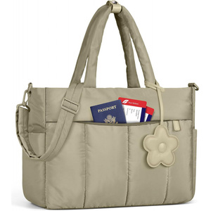 New Women's Handbag Laptop Work <b>Bag</b> 15.6inch Quilted Travel Tote - Product Image 4