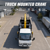 Camion-grue mobile 4x2 3.2T de marque japonaise, moteur Euro 6 de 140 CV, grue à flèche rigide pour chantier de construction et logistique de charges