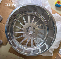 Polierte Aluminiumfelgen 20x10 20x12 22x10 22x12 24x12 24x14 26x14 26x16 Deep Dish 8x180 8x170 8x6.5 für Ram 2500 Chevy 2500 Felgen