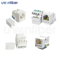 Modulo di Rete Vocale RJ11 a 4 Fili, Jack Keystone IDC a 3 Porte in Bronzo Fosforoso per Cablaggio di Telefoni IP Aziendali