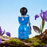 Eau de Parfum pour Hommes, Bleu, 150ml, aux notes de Cyprès, Cuir, Géranium, Bois d'Agar, Patchouli, Jasmin, Musc, avec pompon, directement de l'usine