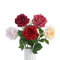 Bouquet de mariée en fleurs artificielles réalistes à toucher naturel, roses hydratantes, décoration de mariage, fleurs de roses réalistes, décoration de fête à domicile